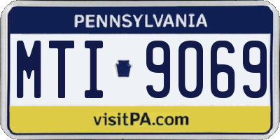 PA license plate MTI9069