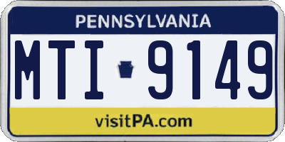 PA license plate MTI9149