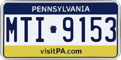 PA license plate MTI9153