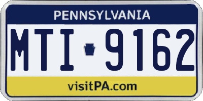PA license plate MTI9162