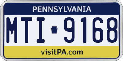 PA license plate MTI9168