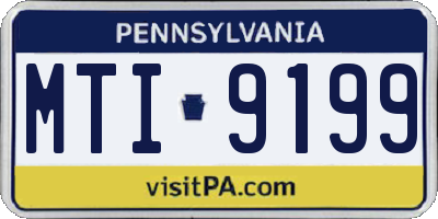 PA license plate MTI9199