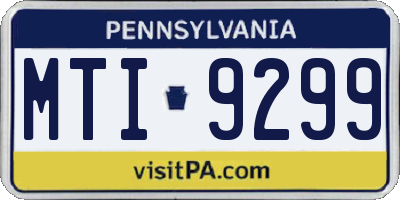 PA license plate MTI9299