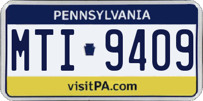 PA license plate MTI9409