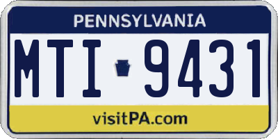 PA license plate MTI9431