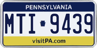 PA license plate MTI9439