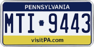 PA license plate MTI9443