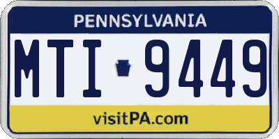 PA license plate MTI9449