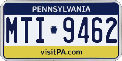 PA license plate MTI9462