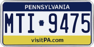 PA license plate MTI9475