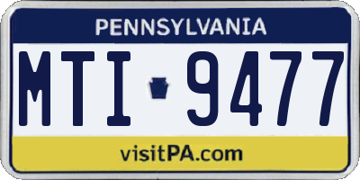 PA license plate MTI9477