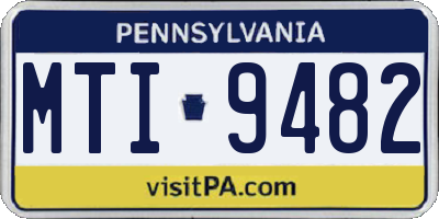 PA license plate MTI9482