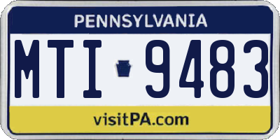 PA license plate MTI9483