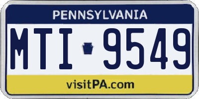 PA license plate MTI9549