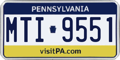 PA license plate MTI9551