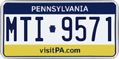 PA license plate MTI9571