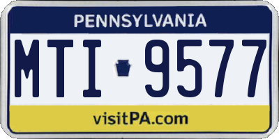 PA license plate MTI9577