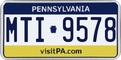 PA license plate MTI9578