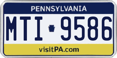PA license plate MTI9586