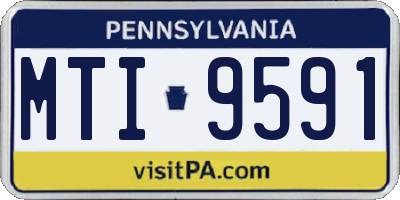 PA license plate MTI9591