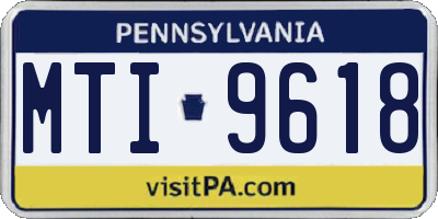 PA license plate MTI9618