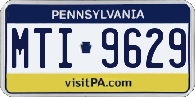 PA license plate MTI9629