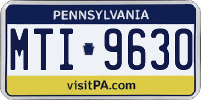 PA license plate MTI9630