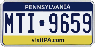 PA license plate MTI9659