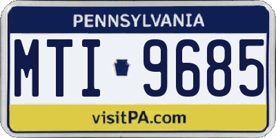 PA license plate MTI9685
