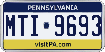 PA license plate MTI9693
