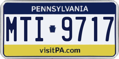 PA license plate MTI9717