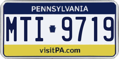 PA license plate MTI9719