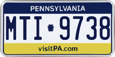 PA license plate MTI9738