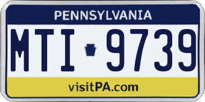 PA license plate MTI9739