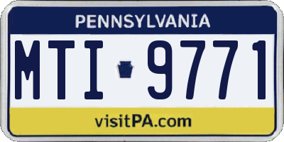PA license plate MTI9771