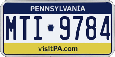 PA license plate MTI9784