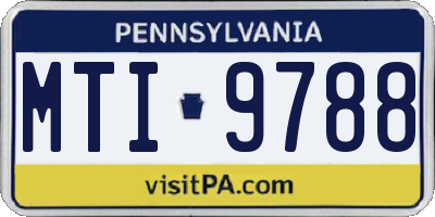 PA license plate MTI9788