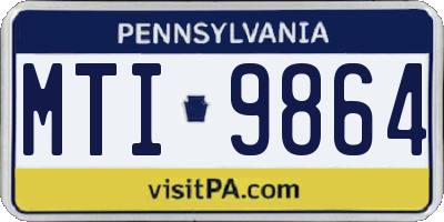 PA license plate MTI9864