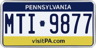 PA license plate MTI9877
