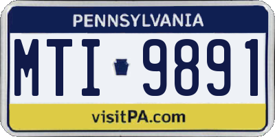 PA license plate MTI9891