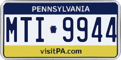 PA license plate MTI9944