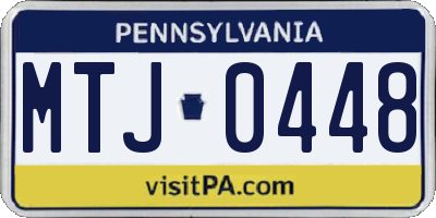 PA license plate MTJ0448