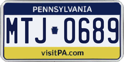 PA license plate MTJ0689