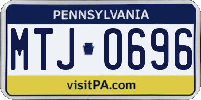 PA license plate MTJ0696