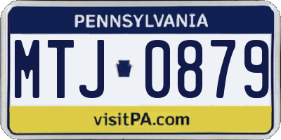 PA license plate MTJ0879