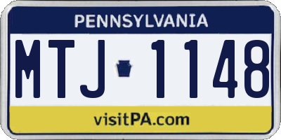 PA license plate MTJ1148
