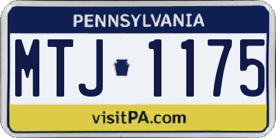 PA license plate MTJ1175
