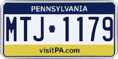 PA license plate MTJ1179