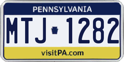PA license plate MTJ1282