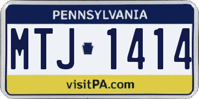 PA license plate MTJ1414
